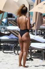 KARRUECHE TRAN in Swimsuit on the Beach in Miami 05/13/2019