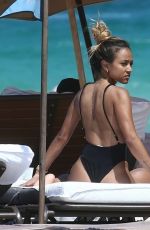 KARRUECHE TRAN in Swimsuit on the Beach in Miami 05/13/2019