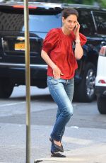 KATIE HOLMES Out and About in New York 05/28/2019