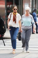 KATIE HOLMES Out for Lunch with Her Mom in New York 05/20/2019