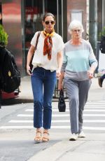 KATIE HOLMES Out for Lunch with Her Mom in New York 05/20/2019