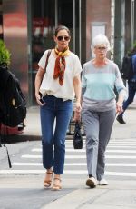 KATIE HOLMES Out for Lunch with Her Mom in New York 05/20/2019