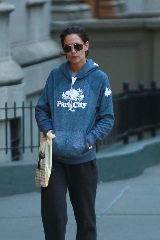 KATIE HOLMES Out in New York 05/07/2019