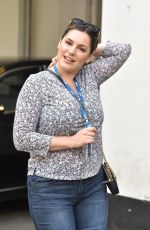 KELLY BROOK in Denim Arrives at Global Radio in London 05/30/2019