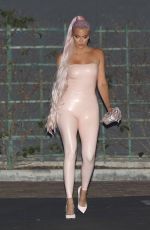 KHLOE KARDASHIAN in Tight Latex Night Out in West Hollywood 05/21/2019