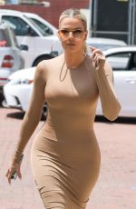 KIM and KHLOE KARDASHIAN in Bodycon Dresses Out in Malibu 05/03/2019