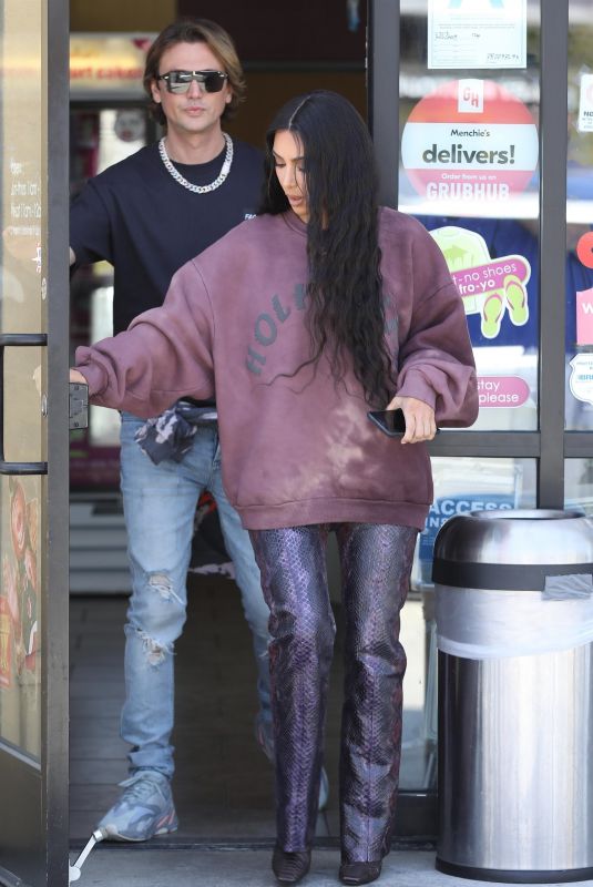 KIM KARDASHIAN and Jonathan Cheban Leaves Menchie