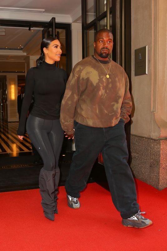KIM KARDASHIAN and Kanye West Leaves Their Hotel in New York 05/07/2019