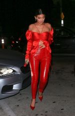 KYLIE JENNER Arrives for Dinner at Catch LA in West Hollywood 05/09/2019