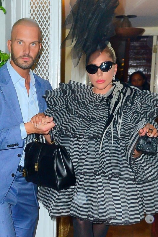LADY GAGA Leaves Pre-met Party at Anna Wintour’s Apartment in New York 05/05/2019