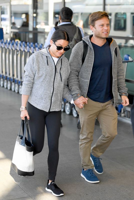 LEA MICHELE and Zandy Reich at LAX Airport in Los Angeles 05/28/2019