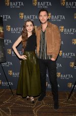 LILY COLLINS and Nicholas Hoult at Bafta Tolkien Screening in New York 05/01/2019