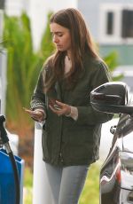 LILY COLLINS at a Gas Station in West Hollywood 05/09/2019