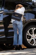 LILY COLLINS at Il Piccolino Italian Restaurant in West Hollywood 05/29/2019