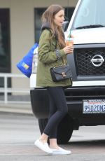 LILY COLLINS at Starbucks in West Hollywood 05/14/2019