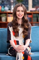 LILY COLLINS at This Morning Show in London 04/30/2019
