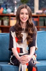 LILY COLLINS at This Morning Show in London 04/30/2019