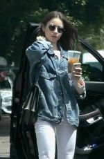 LILY COLLINS Leaves a Salon in Los Angeles 05/31/2019