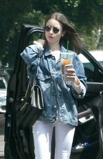 LILY COLLINS Leaves a Salon in Los Angeles 05/31/2019