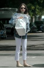 LILY COLLINS Leaves a Salon in Los Angeles 05/31/2019