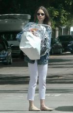 LILY COLLINS Leaves a Salon in Los Angeles 05/31/2019