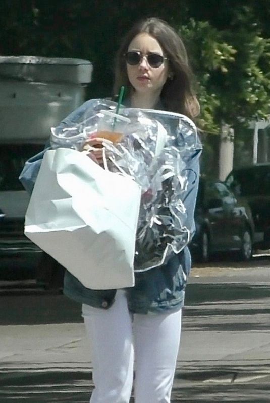 LILY COLLINS Leaves a Salon in Los Angeles 05/31/2019