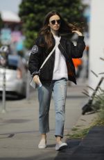 LILY COLLINS Out and About in Los Angeles 05/11/2019