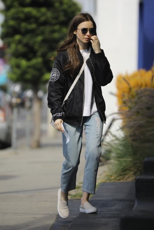 LILY COLLINS Out and About in Los Angeles 05/11/2019