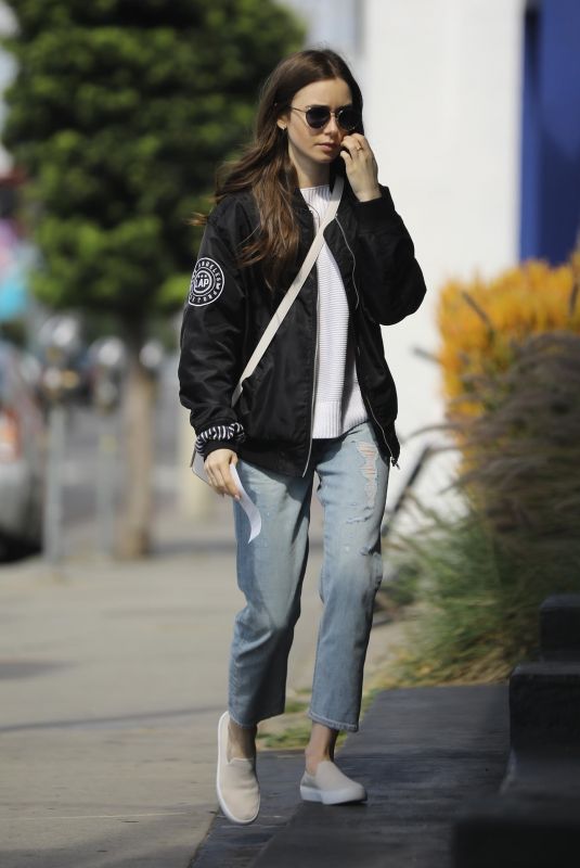 LILY COLLINS Out and About in Los Angeles 05/11/2019