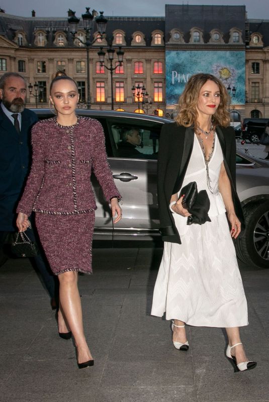 LILY-ROSE DEPP and VANESSA PARADIS at Chanel J12 Cocktail in Paris 05/02/2019