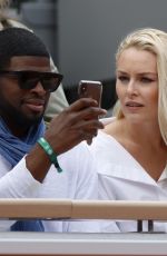 LINDSEY VONN and Pernell Karl Subban at French Tennis Open at Roland Garros in Paris 05/28/2019