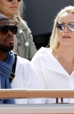 LINDSEY VONN and Pernell Karl Subban at French Tennis Open at Roland Garros in Paris 05/28/2019