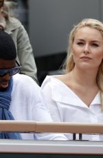 LINDSEY VONN and Pernell Karl Subban at French Tennis Open at Roland Garros in Paris 05/28/2019
