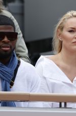 LINDSEY VONN and Pernell Karl Subban at French Tennis Open at Roland Garros in Paris 05/28/2019