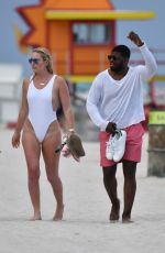 LINDSEY VONN in Swimsuit at a Beach in Miami 05/04/2019