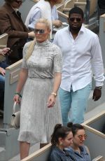 LINDSEY VONN Watching Serena Williams at Roland Garros 2019 French Open 05/30/2019