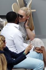 LINDSEY VONN Watching Serena Williams at Roland Garros 2019 French Open 05/30/2019
