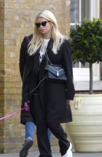 LOTTIE MOSS Out with Her Dog in London 05/07/2019