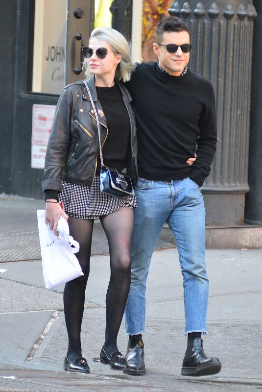 LUCY BOYNTON and Rami Malek Out in New York 05/08/2019