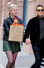 LUCY BOYNTON and Rami Malek Out Shopping in New York 04/29/2019