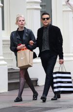 LUCY BOYNTON and Rami Malek Out Shopping in New York 04/29/2019
