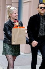 LUCY BOYNTON and Rami Malek Out Shopping in New York 04/29/2019