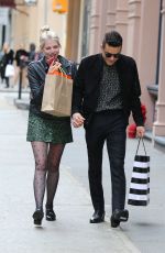 LUCY BOYNTON and Rami Malek Out Shopping in New York 04/29/2019