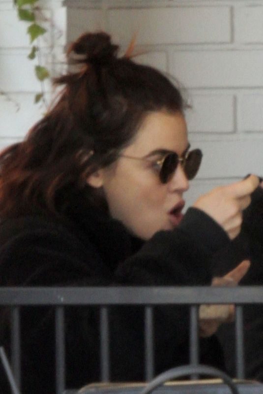LUCY HALE at Alfred’s Caffee in Studio City 05/01/2019