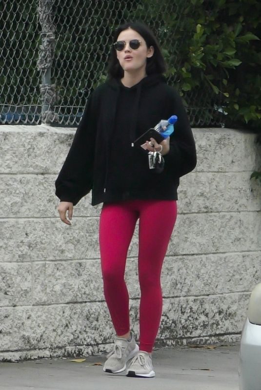 LUCY HALE Heading to a Gym in Studio City 05/19/2019