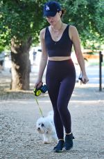 LUCY HALE Out Hiking with her Dog in Los Angeles 05/02/2019