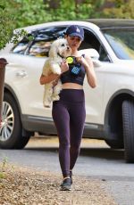 LUCY HALE Out Hiking with her Dog in Los Angeles 05/02/2019