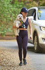 LUCY HALE Out Hiking with her Dog in Los Angeles 05/02/2019