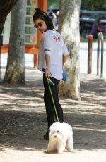 LUCY HALE Out with Her Dog in Los Angeles 05/01/2019