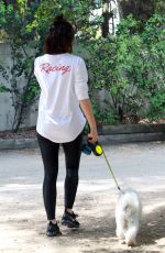 LUCY HALE Out with Her Dog in Los Angeles 05/01/2019